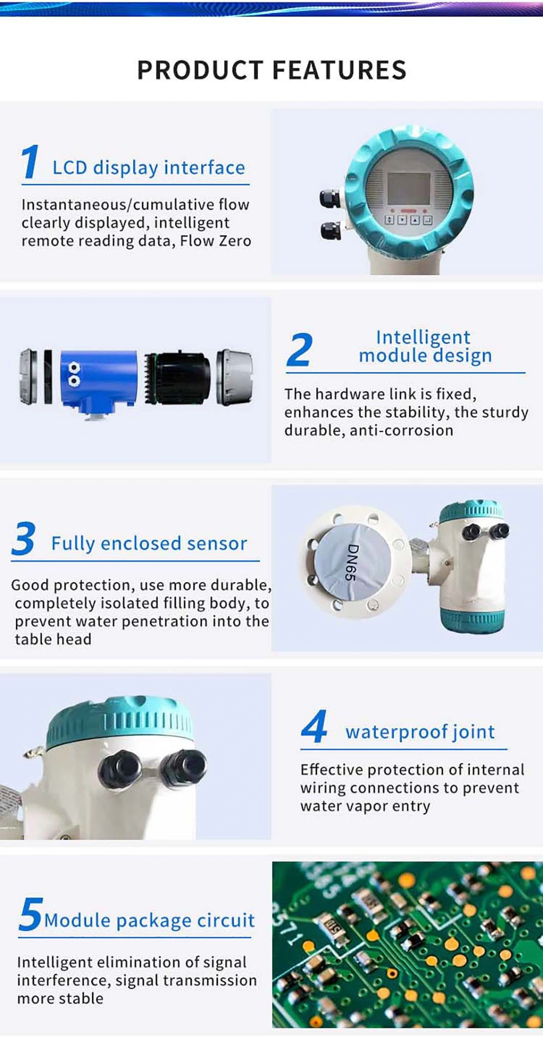 24V DC Alkaline Liquid ANSI Class 600 Electromagnetic Flowmeter ANSI Class 150 Flow Meter