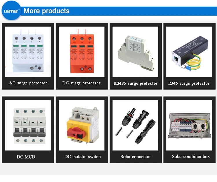 3p+N 20ka 275V AC SPD DIN Rail Surge Protective Device for Lightning Protection